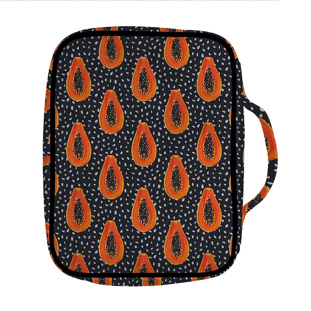 Exotic Papaya Pattern Print Front Pocket Bible Bag