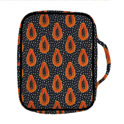 Exotic Papaya Pattern Print Front Pocket Bible Bag