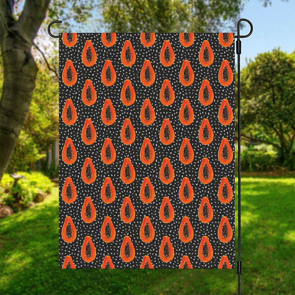 Exotic Papaya Pattern Print Garden Flag