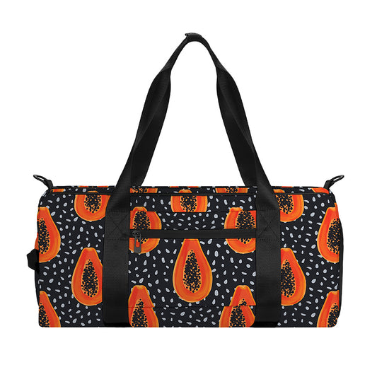 Exotic Papaya Pattern Print Gym Bag