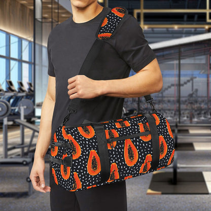 Exotic Papaya Pattern Print Gym Bag