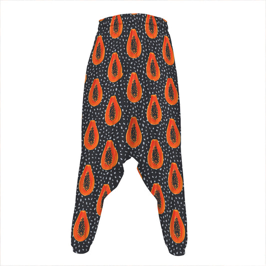 Exotic Papaya Pattern Print Hammer Pants