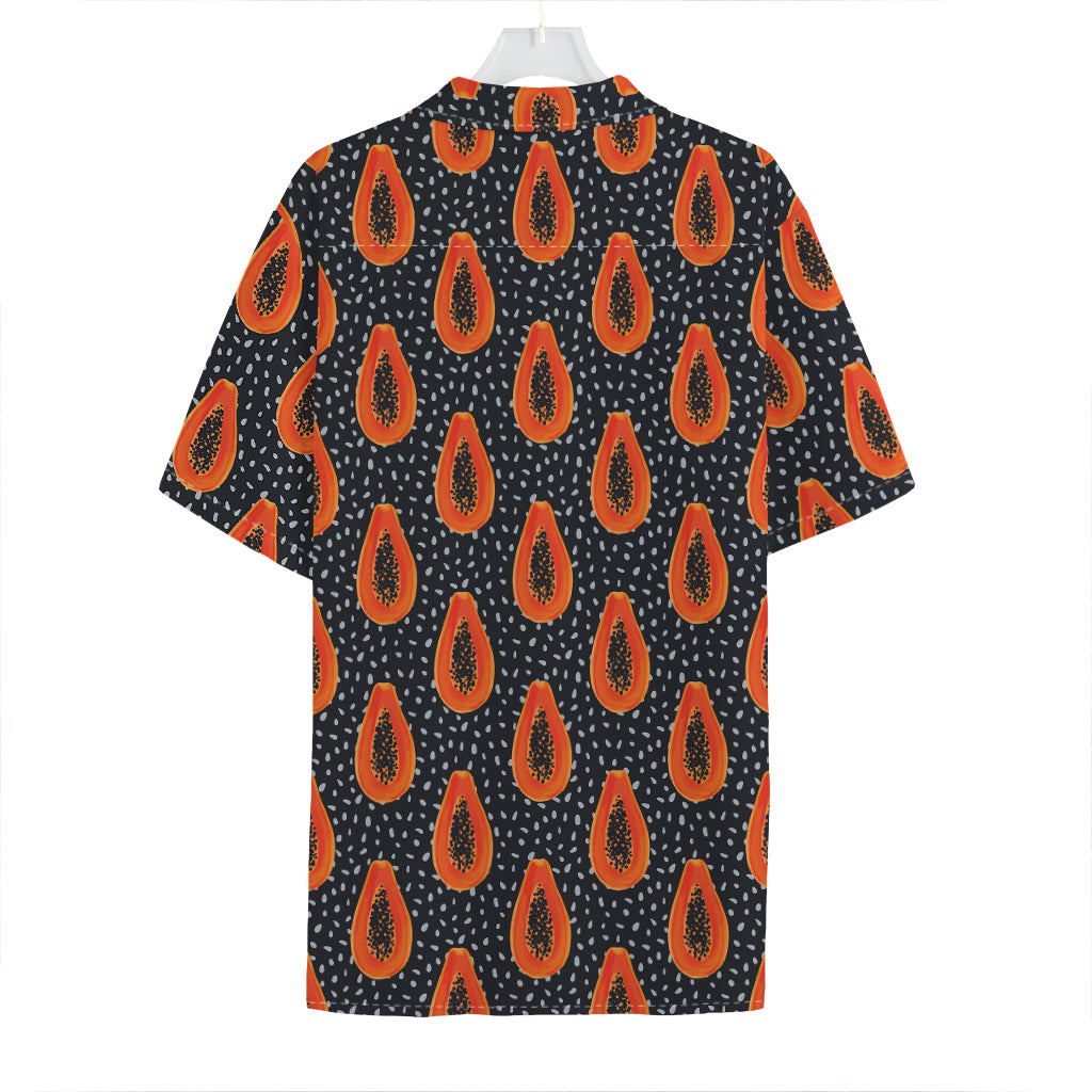 Exotic Papaya Pattern Print Hawaiian Shirt