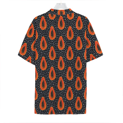 Exotic Papaya Pattern Print Hawaiian Shirt