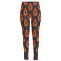Exotic Papaya Pattern Print High-Waisted Pocket Leggings