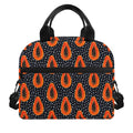 Exotic Papaya Pattern Print Insulated Lunch Bag