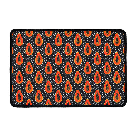 Exotic Papaya Pattern Print Kitchen Mat