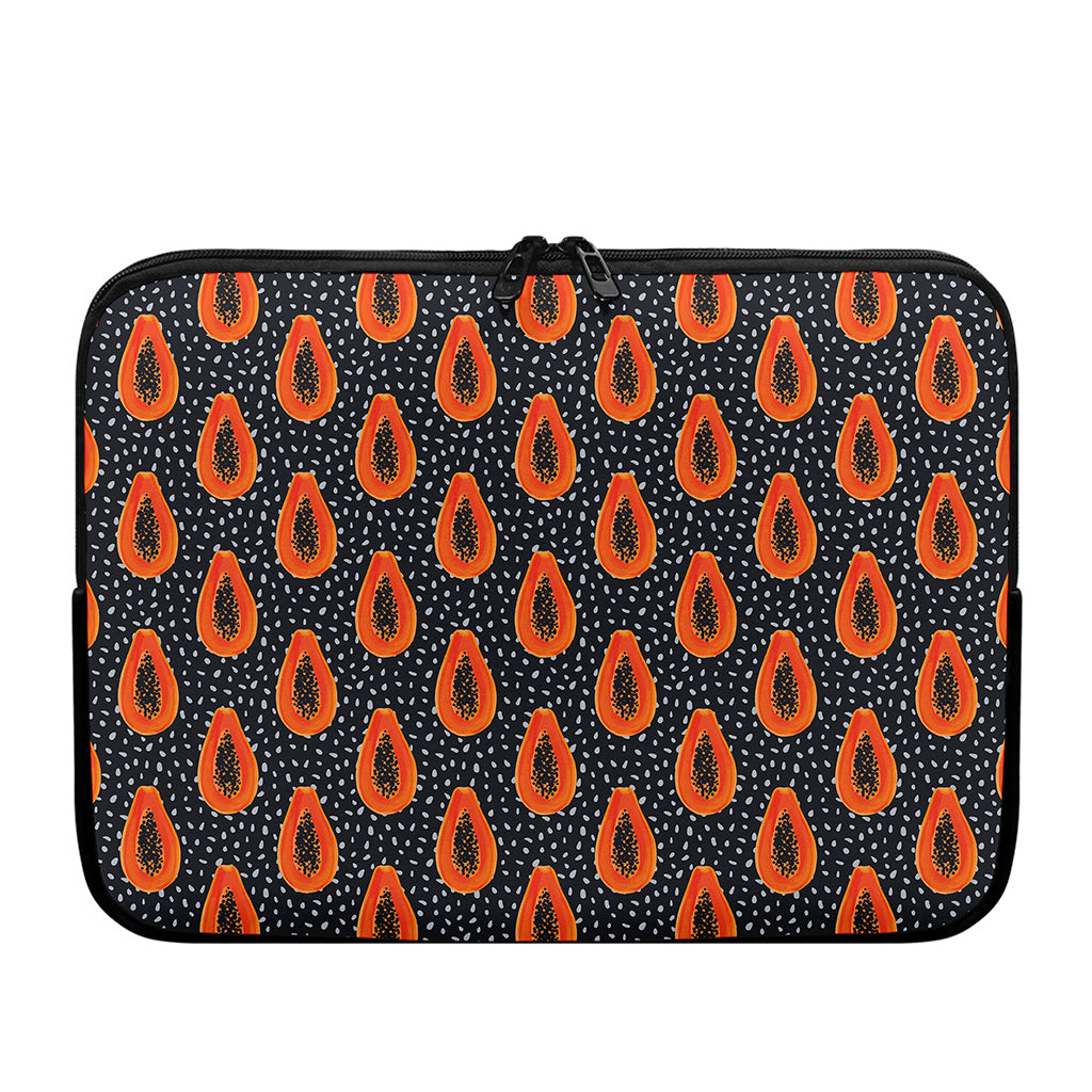 Exotic Papaya Pattern Print Laptop Sleeve