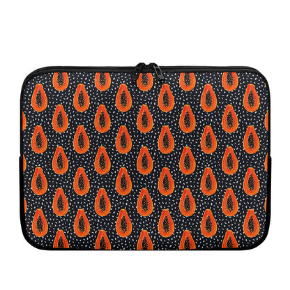 Exotic Papaya Pattern Print Laptop Sleeve