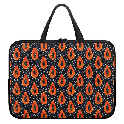 Exotic Papaya Pattern Print Laptop Sleeve With Handle