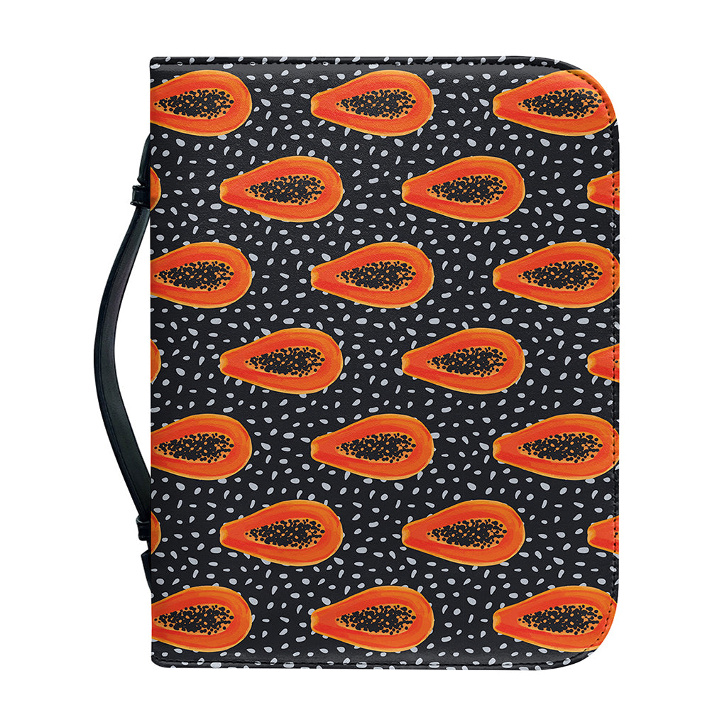 Exotic Papaya Pattern Print Leather Bible Cover