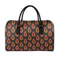 Exotic Papaya Pattern Print Leather Duffel Bag