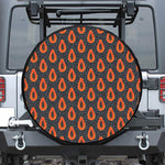 Exotic Papaya Pattern Print Leather Spare Tire Cover