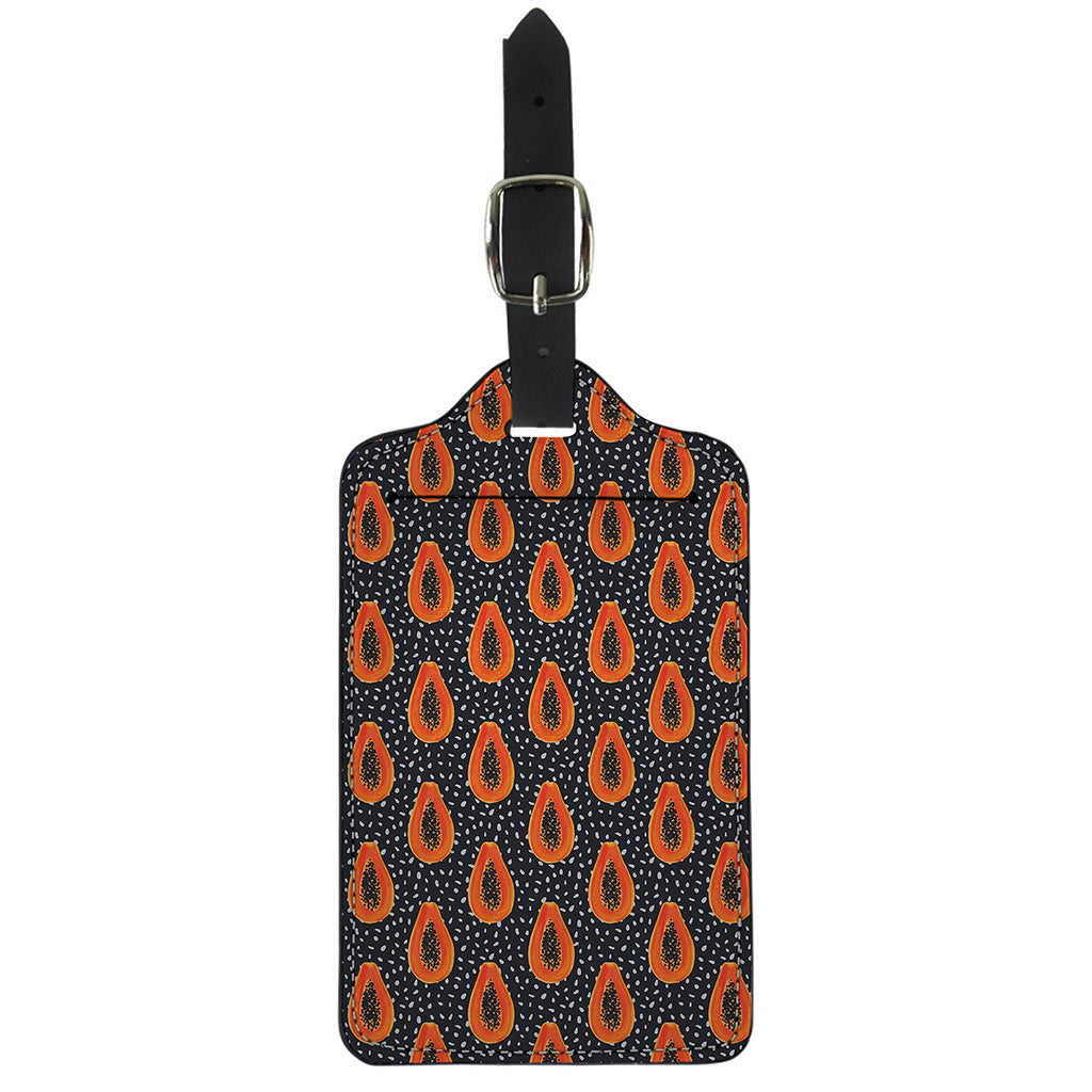 Exotic Papaya Pattern Print Luggage Tag