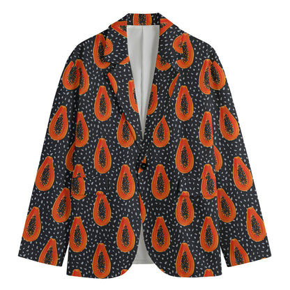 Exotic Papaya Pattern Print Men's Blazer