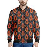Exotic Papaya Pattern Print Men's Bomber Jacket