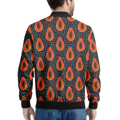 Exotic Papaya Pattern Print Men's Bomber Jacket