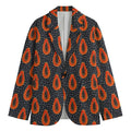 Exotic Papaya Pattern Print Men's Cotton Blazer