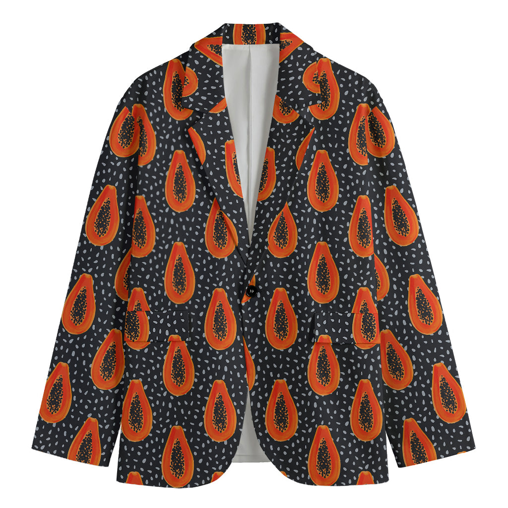 Exotic Papaya Pattern Print Men's Cotton Blazer