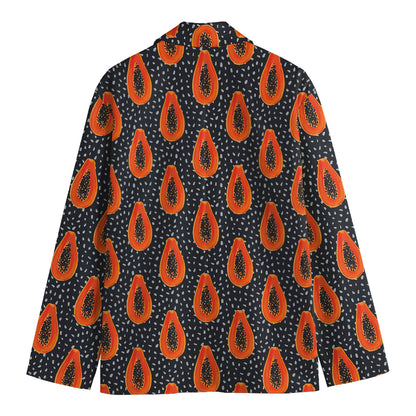 Exotic Papaya Pattern Print Men's Cotton Blazer