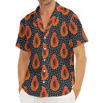 Exotic Papaya Pattern Print Men's Deep V-Neck Shirt