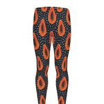 Exotic Papaya Pattern Print Men's leggings