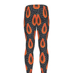 Exotic Papaya Pattern Print Men's leggings