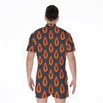 Exotic Papaya Pattern Print Men's Rompers