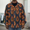 Exotic Papaya Pattern Print Men's Shirt Jacket