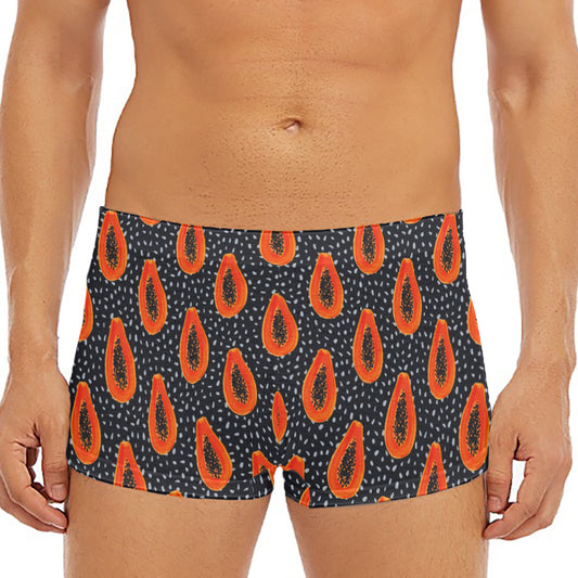 Exotic Papaya Pattern Print Men's Short Boxer Briefs