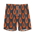 Exotic Papaya Pattern Print Men's Athletic Shorts