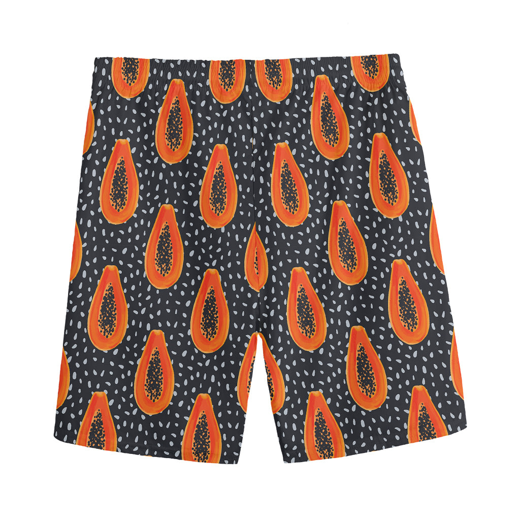 Exotic Papaya Pattern Print Men's Sports Shorts