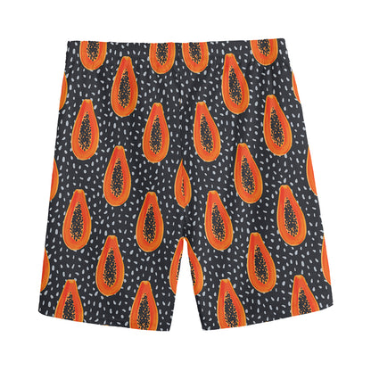 Exotic Papaya Pattern Print Men's Sports Shorts