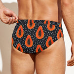 Exotic Papaya Pattern Print Men's Swim Briefs