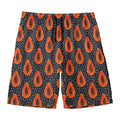 Exotic Papaya Pattern Print Men's Swim Trunks