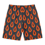 Exotic Papaya Pattern Print Men's Swim Trunks