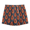 Exotic Papaya Pattern Print Mesh Shorts
