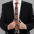 Exotic Papaya Pattern Print Necktie