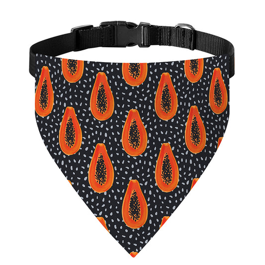 Exotic Papaya Pattern Print Over The Collar Dog Bandana
