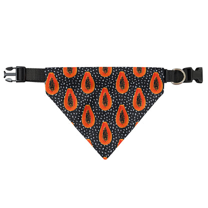 Exotic Papaya Pattern Print Over The Collar Dog Bandana