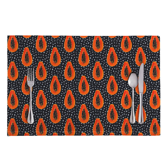Exotic Papaya Pattern Print Placemat