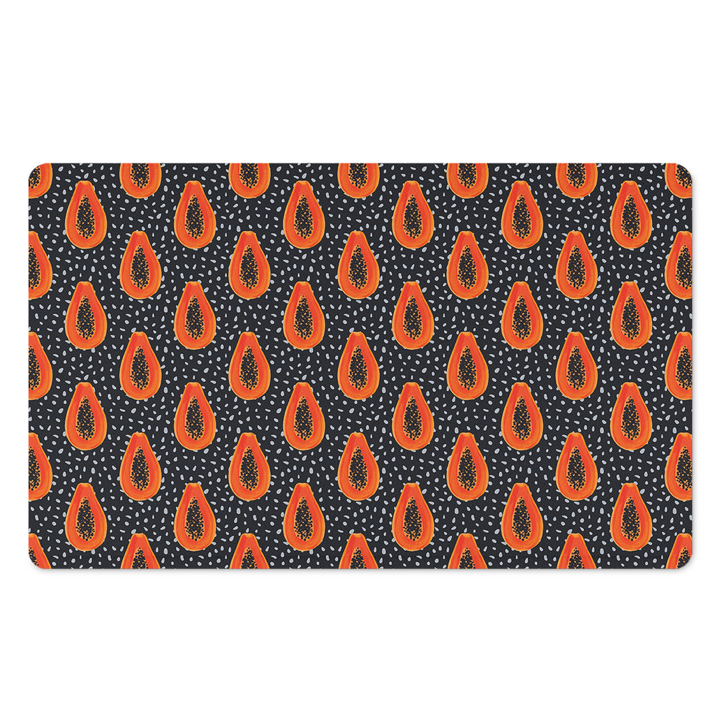 Exotic Papaya Pattern Print Polyester Doormat