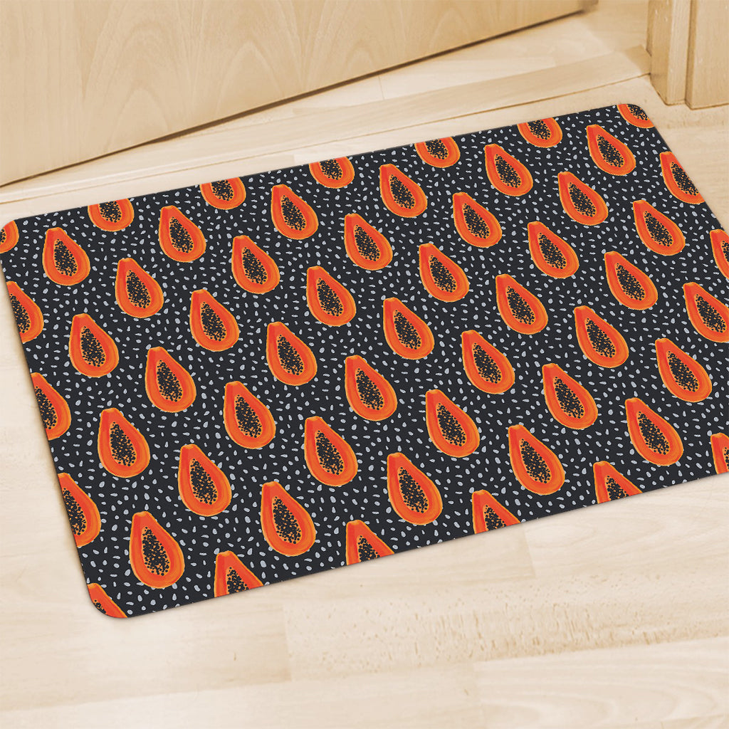 Exotic Papaya Pattern Print Polyester Doormat