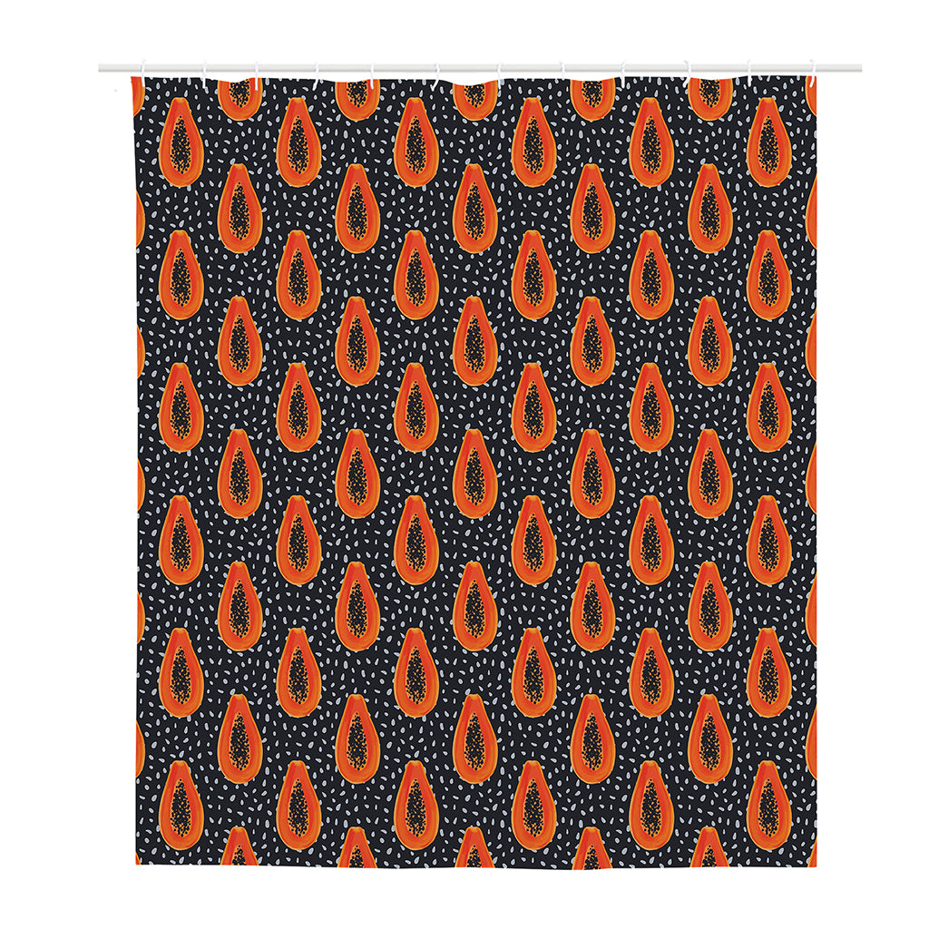 Exotic Papaya Pattern Print Polyester Shower Curtain