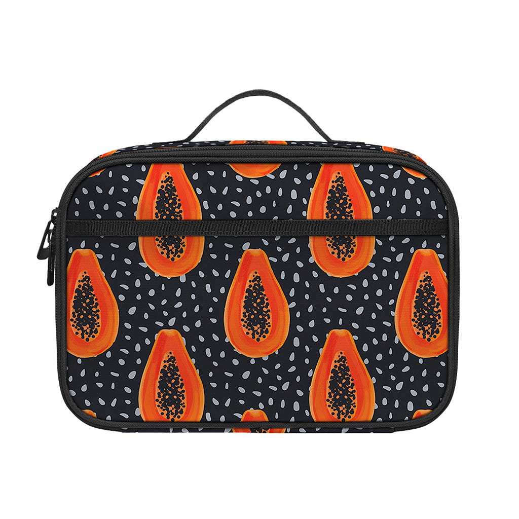 Exotic Papaya Pattern Print Portable Lunch Bag