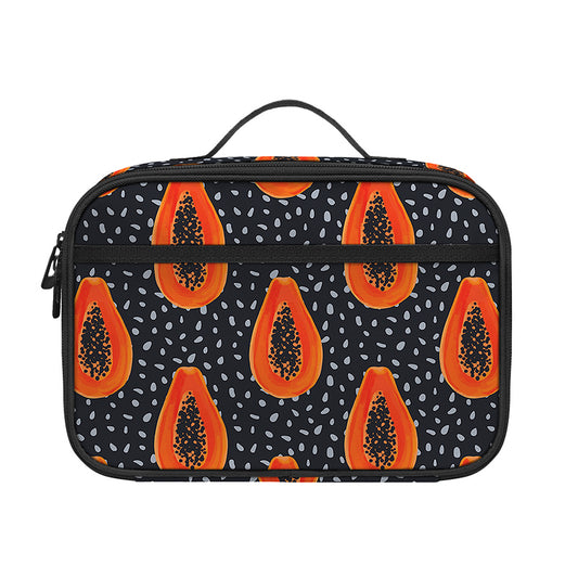 Exotic Papaya Pattern Print Portable Lunch Bag