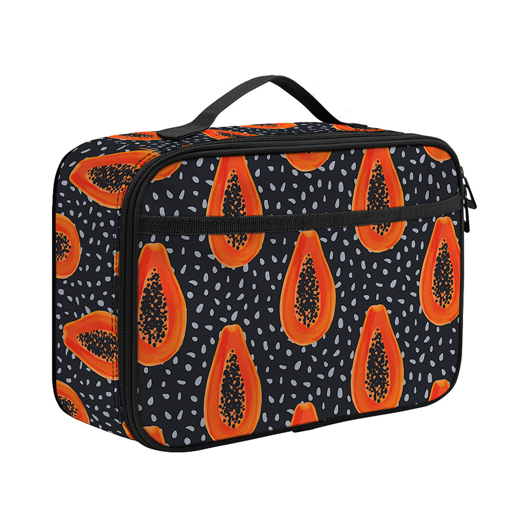 Exotic Papaya Pattern Print Portable Lunch Bag