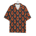 Exotic Papaya Pattern Print Rayon Hawaiian Shirt