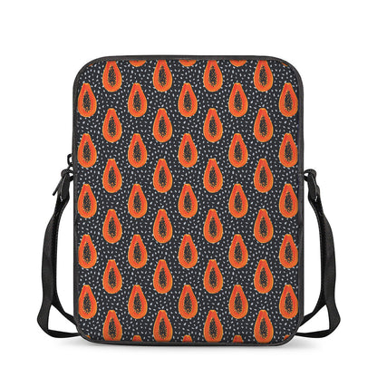Exotic Papaya Pattern Print Rectangular Crossbody Bag