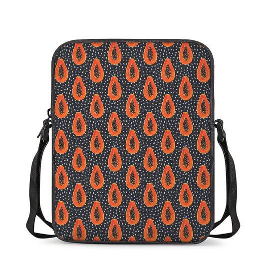 Exotic Papaya Pattern Print Rectangular Crossbody Bag